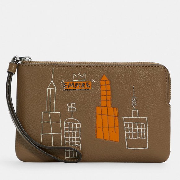 Coach Handbags - Coach X Jean Michel Basquiat Corner Zip Wristlet
